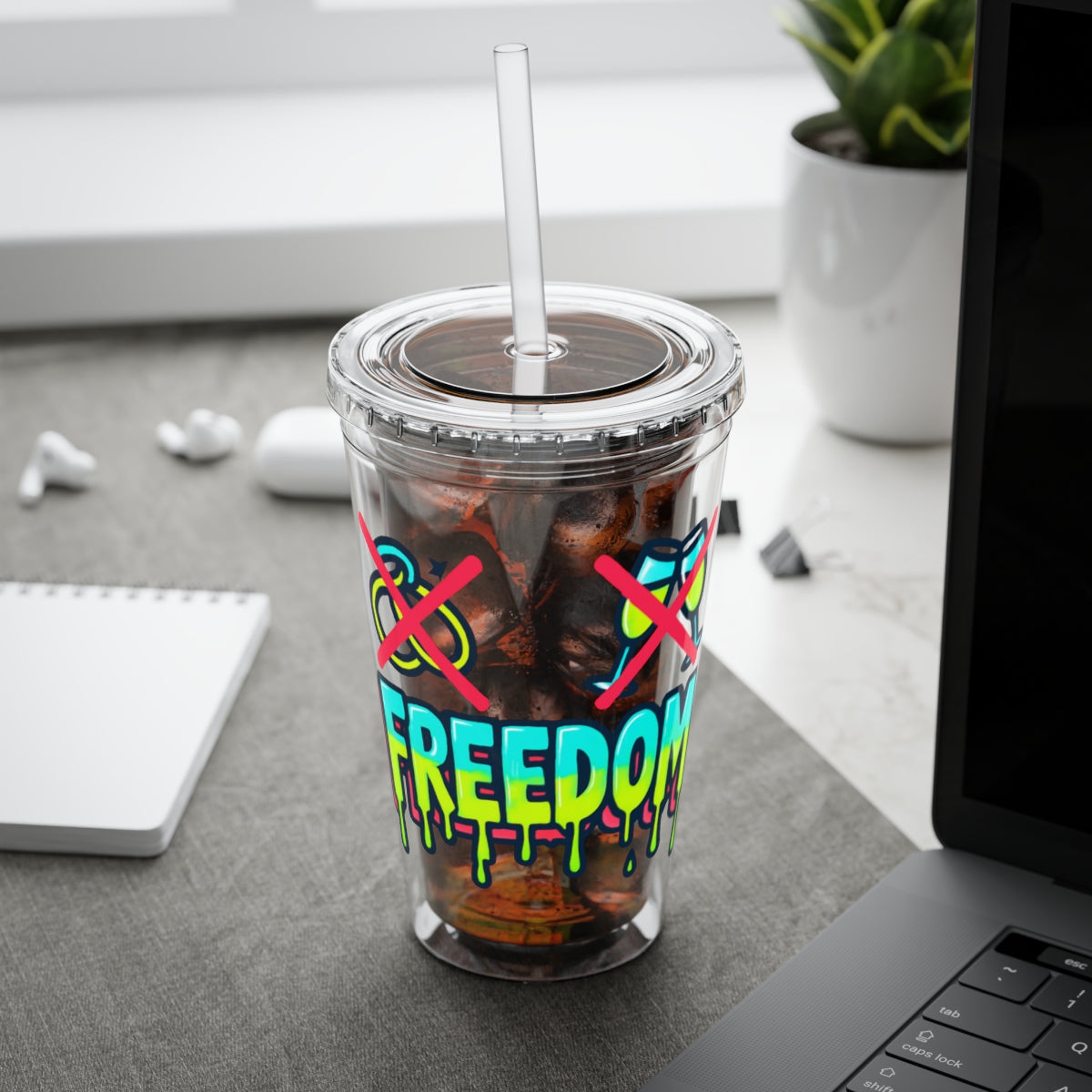 Fun Freedom Design Insulated Drinking Tumbler