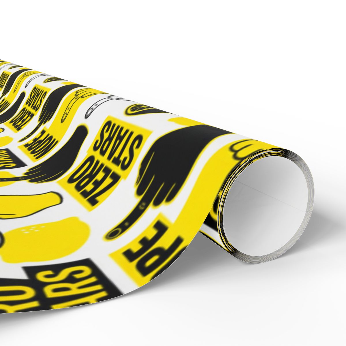 Vibrant Black and Yellow Design Wrapping Paper Rolls
