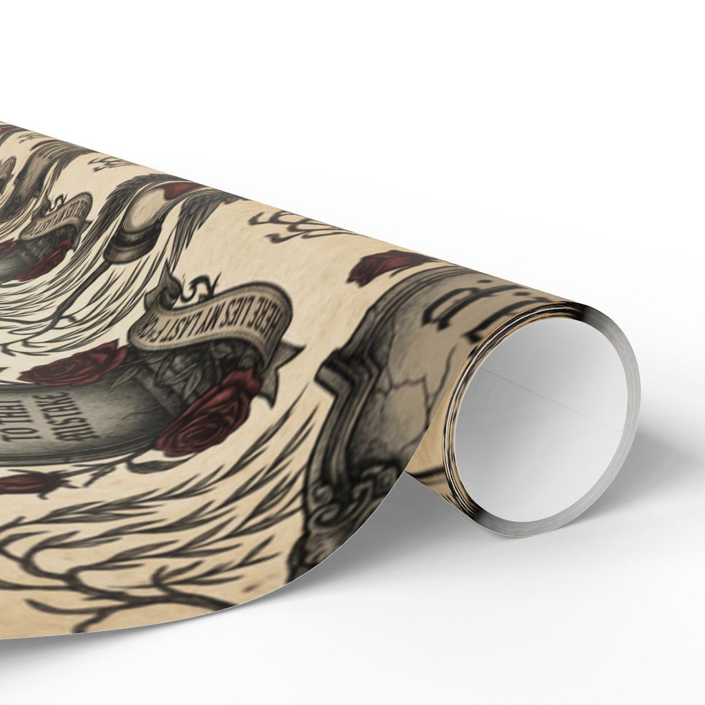 Vintage Tattoo Inspired Artwork Wrapping Paper Roll