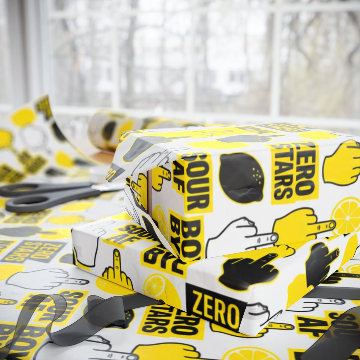 Sour AF Zero Stars Wrapping Paper Rolls
