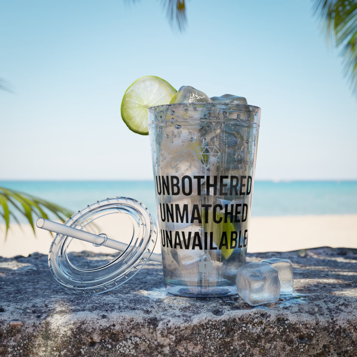 Unbothered Unmatched Unavailable Tumbler With Lid