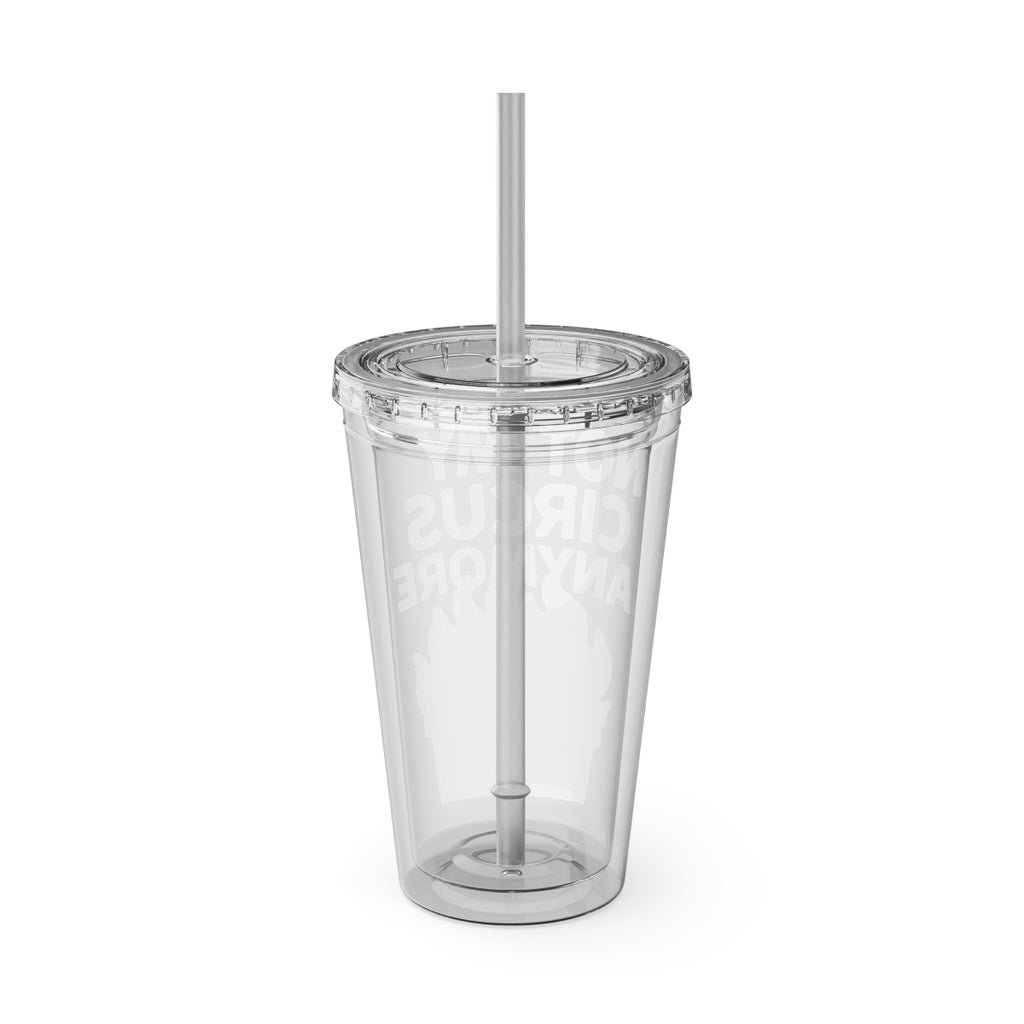 Clear Tumbler with Straw and Lid for On-the-Go Drinks