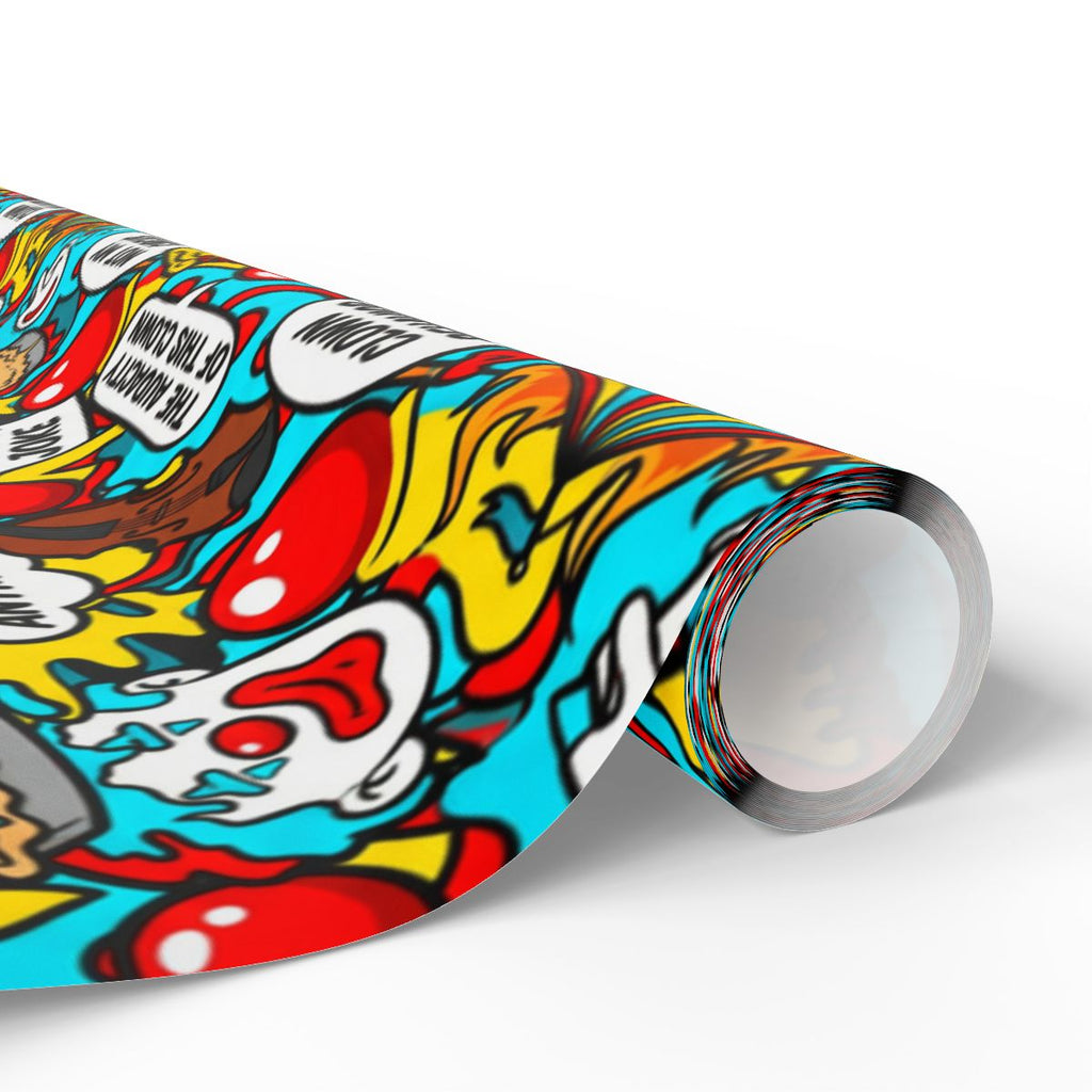 Vibrant Comic Themed Wrapping Paper For Fun Gifting