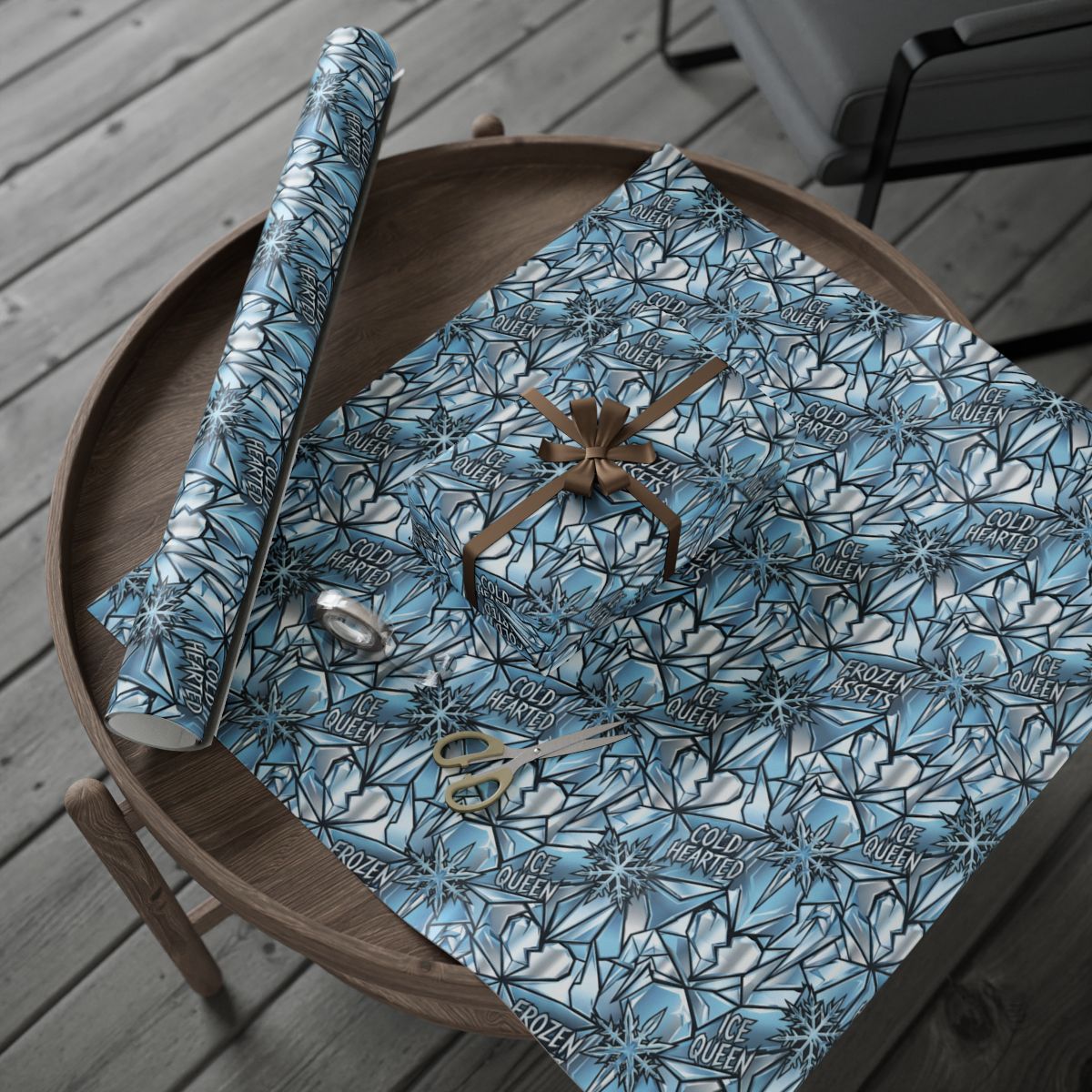Cold Hearted Ice Queen Frozen Wrapping Paper