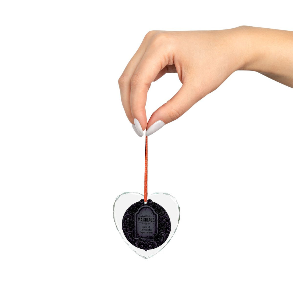 Heart Shaped Hanging Ornament with Hand Holding It