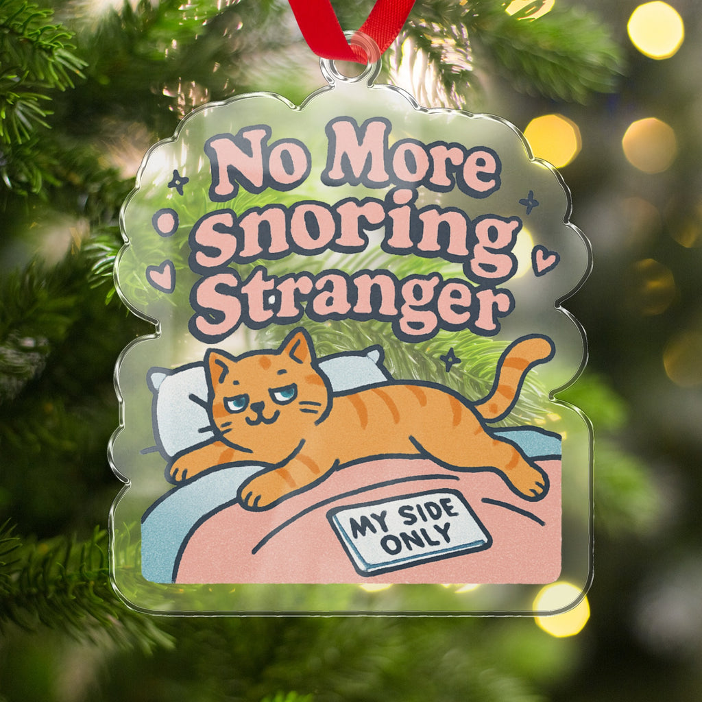 No More Snoring Stranger Cute Cat Ornament
