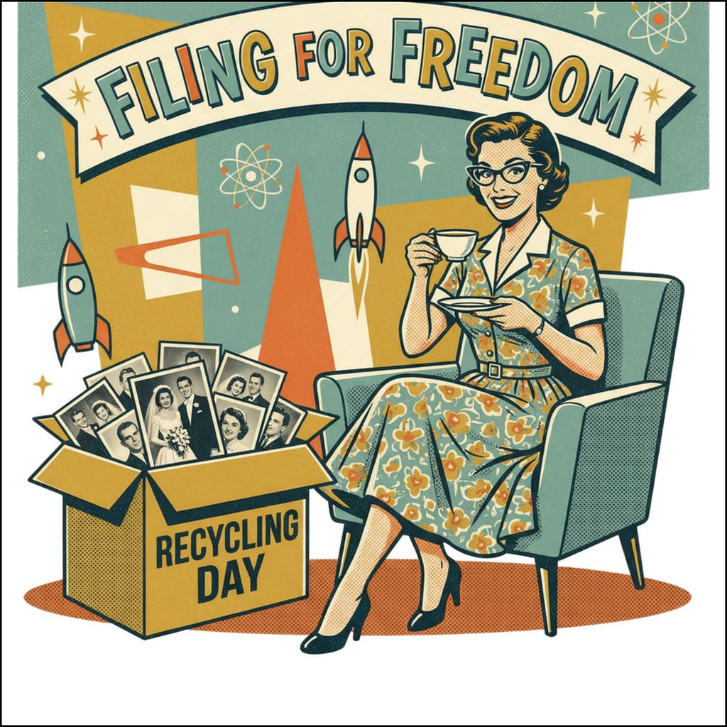Filing for Freedom Recycling Day art print