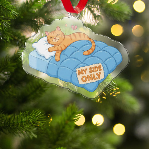 Cute Cat My Side Only Christmas Tree Ornament