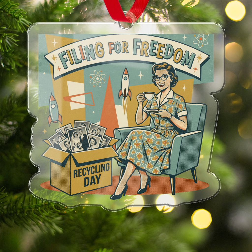 Filing For Freedom Recycling Day Ornament
