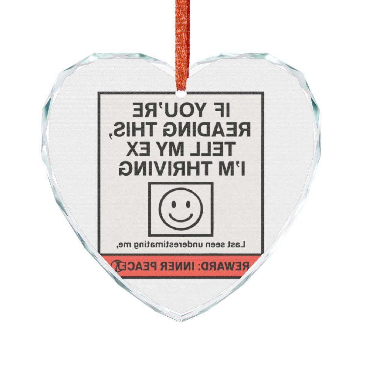 Humorous Decorative Heart Ornament for Unique Gifting