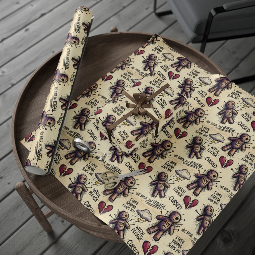 Voodoo Doll Cursed Pattern Wrapping Paper Product
