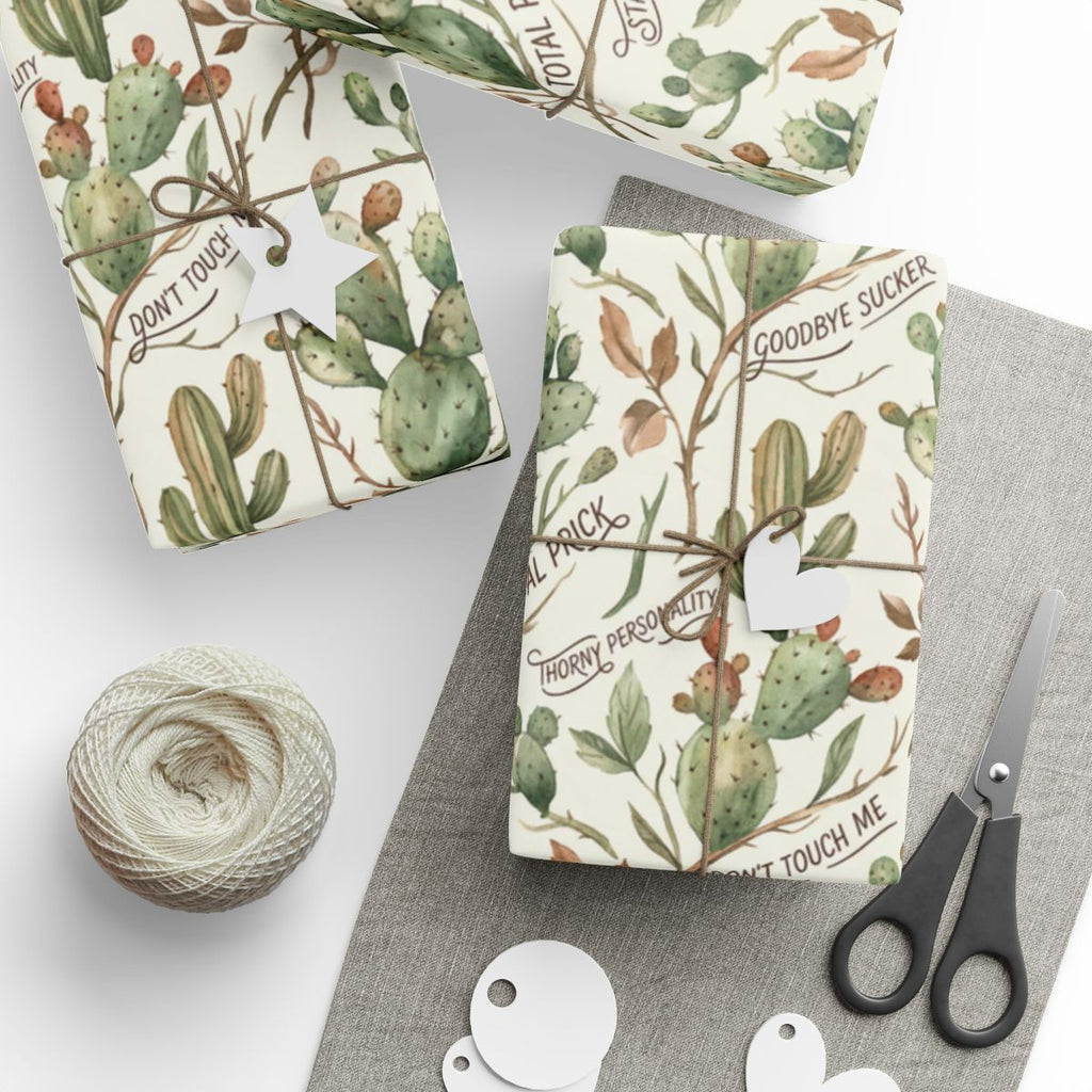 Succulent Inspired Wrapping Paper Design for Gifts