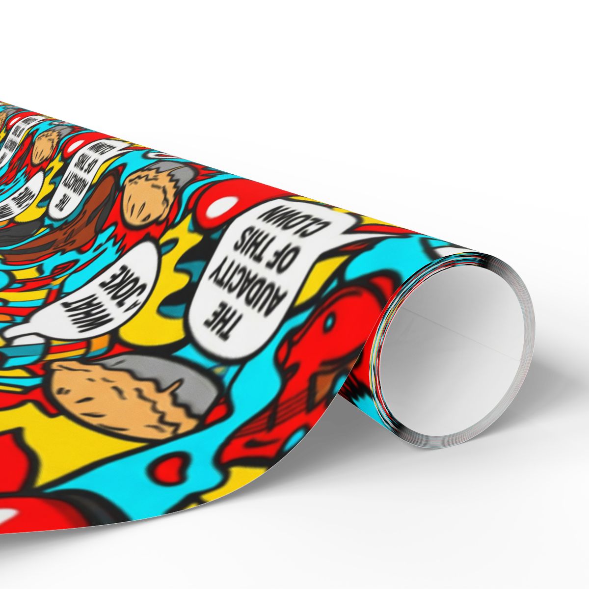 Colorful Comic Strip Theme Wrapping Paper Roll