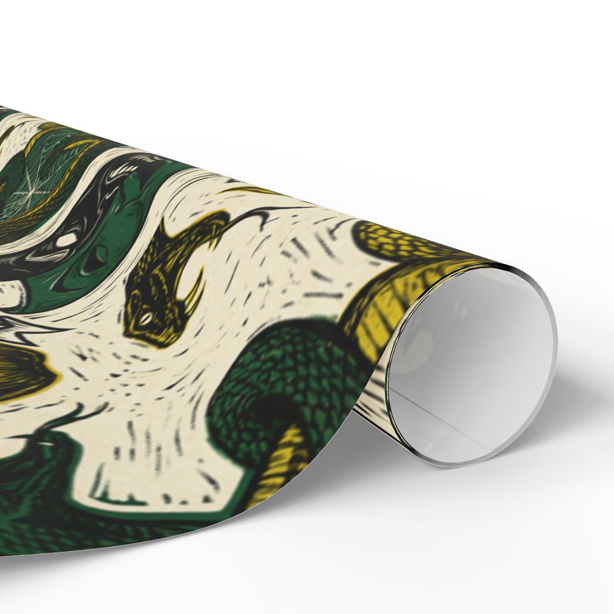 Intricate Dragon and Fish Detailed Print Poster Painting