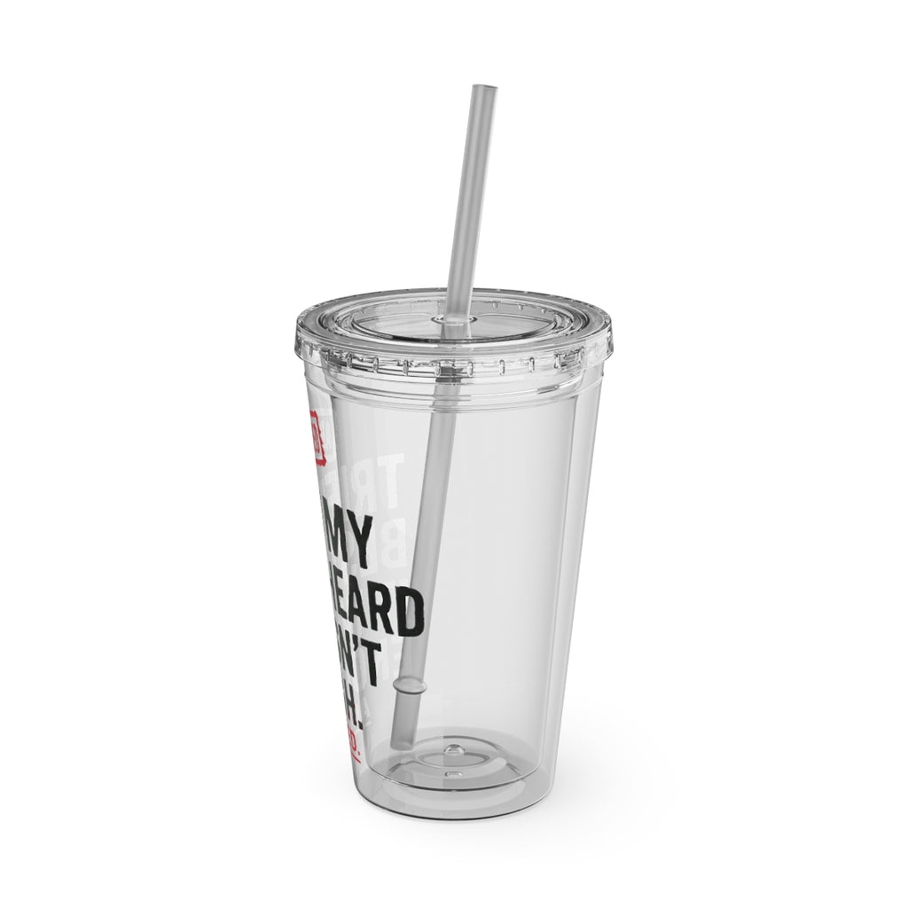 Clear Transparent Tumbler with Straw Drinkware