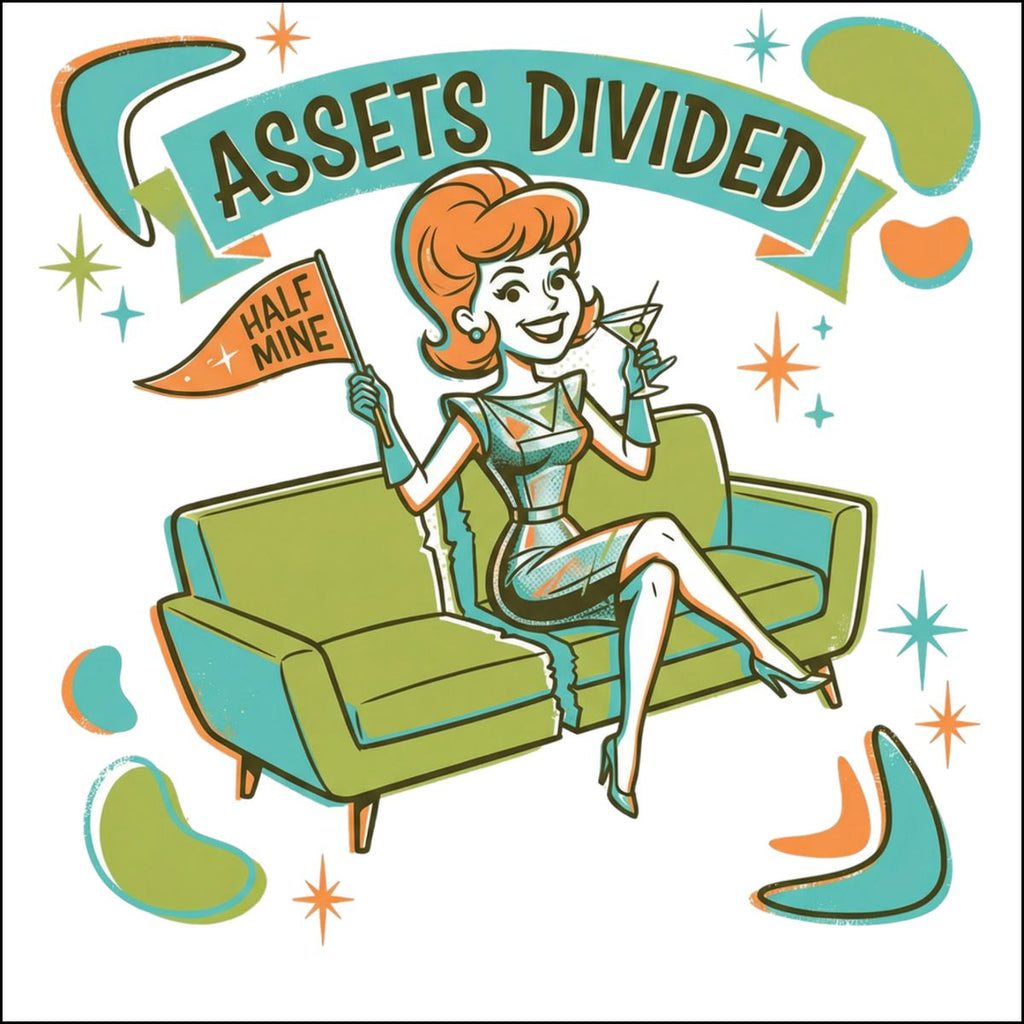 Assets Divided Half Mine Retro Inspired Design Print