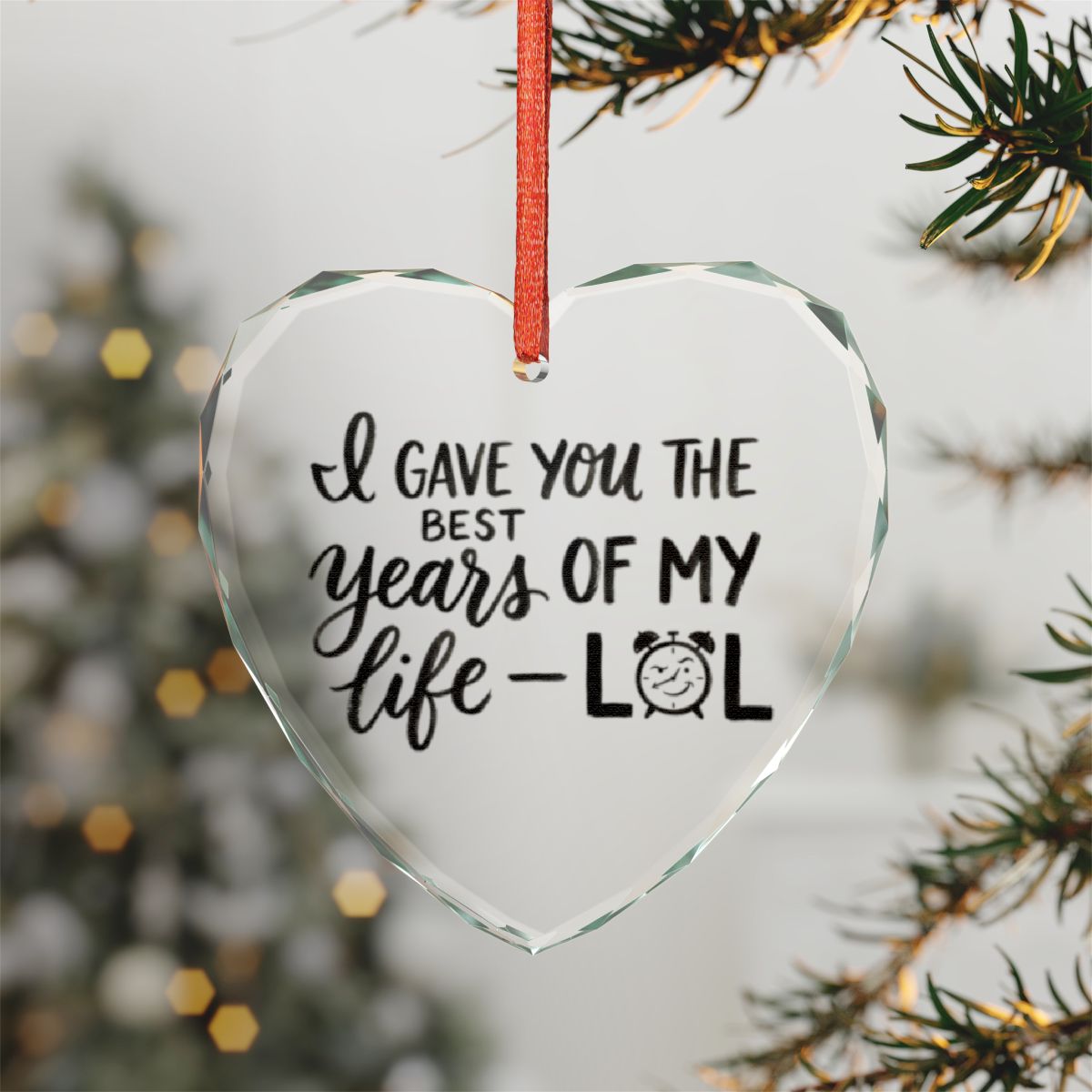 Funny Heart Shape Holiday Ornament Gift Decor
