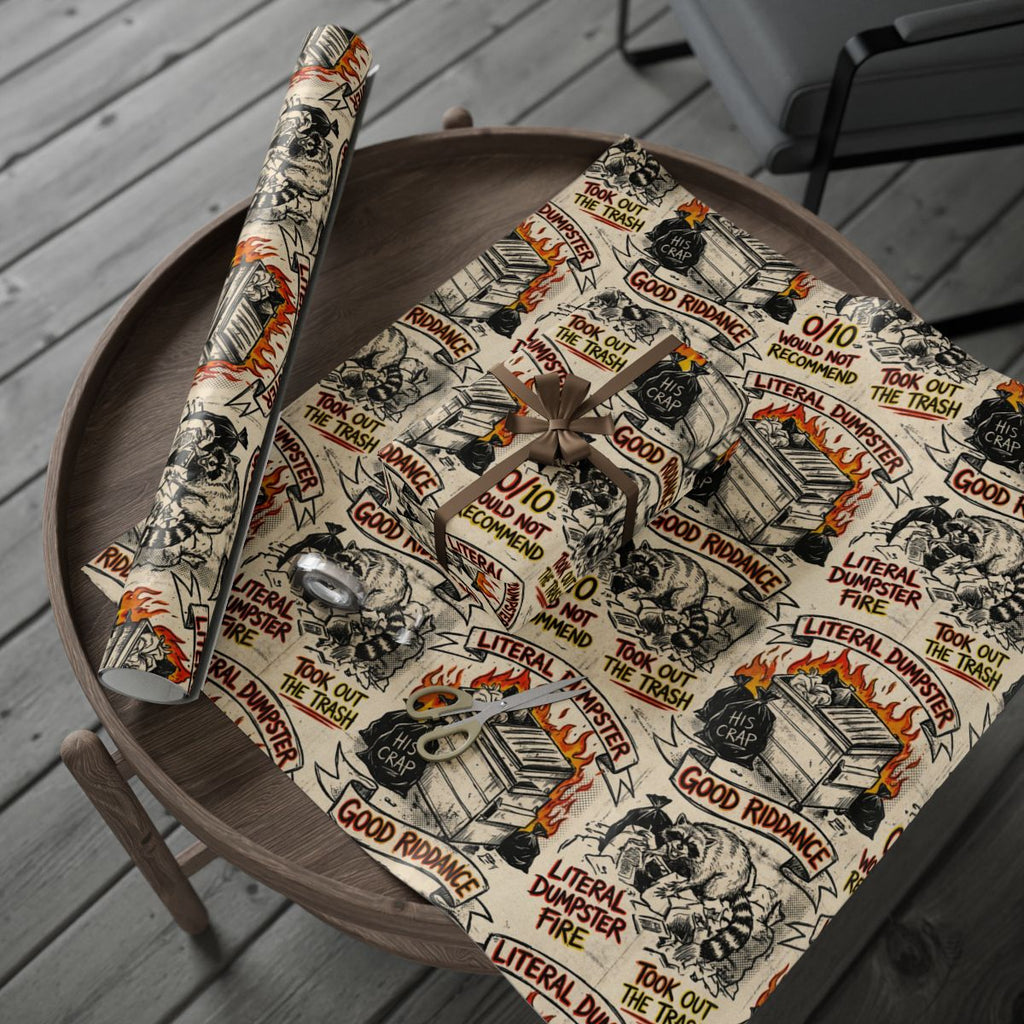 Humorous Disaster Themed Wrapping Paper for Gifts