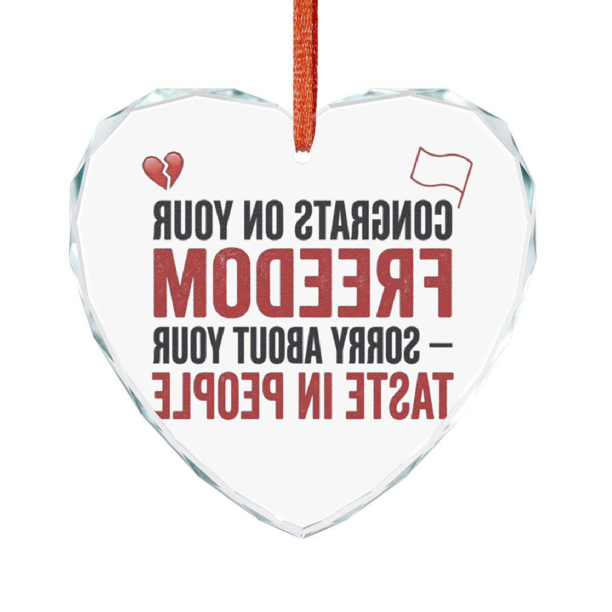 Congrats on Your Freedom Heart-Shaped Ornament
