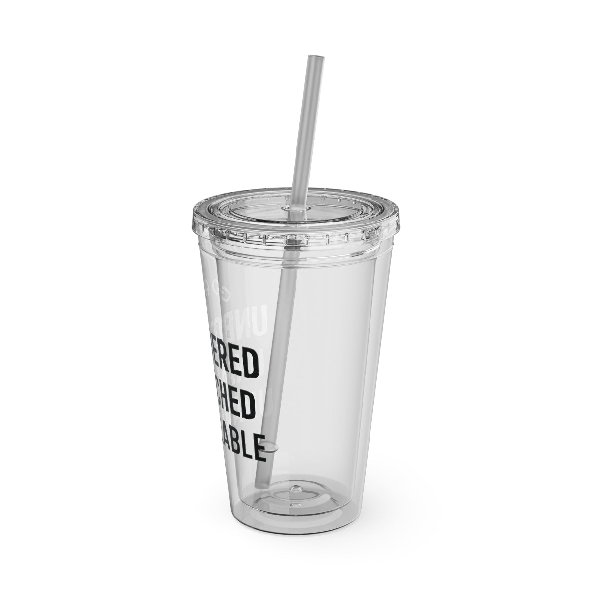 Double Wall Insulated Clear Tumbler with Straw