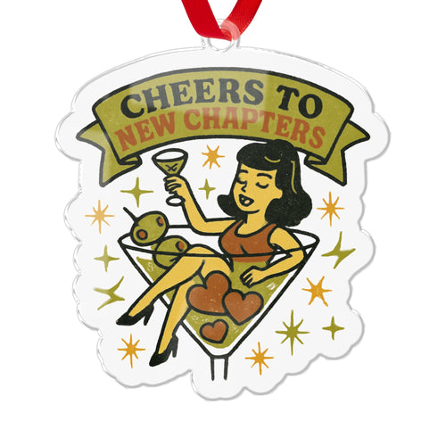 Cheers To New Chapters Decorative Ornament