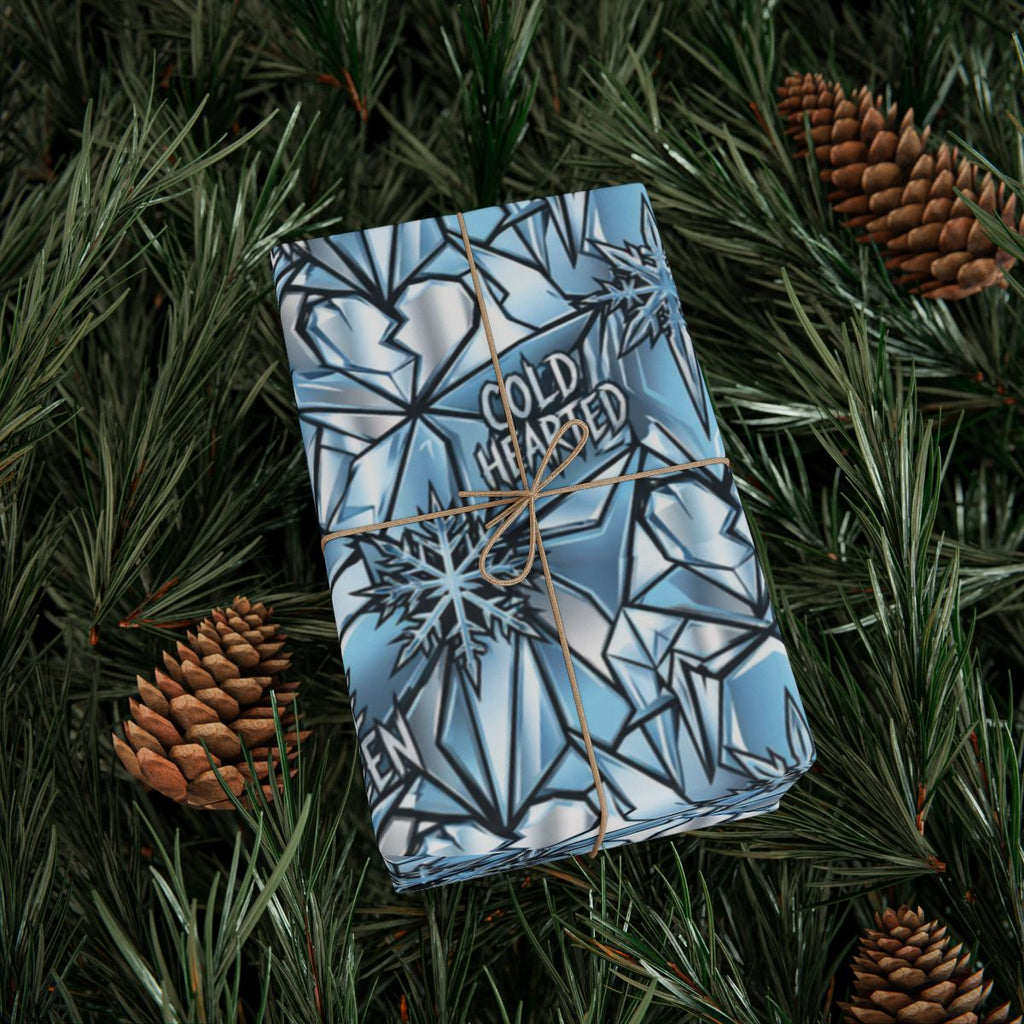 Cold Hearted Frozen Snowflake Pattern Wrapped Package