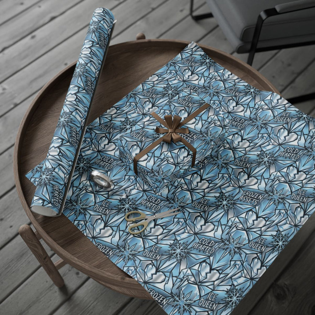 Ice Queen Frozen Cold Hearts Design Wrapping Paper