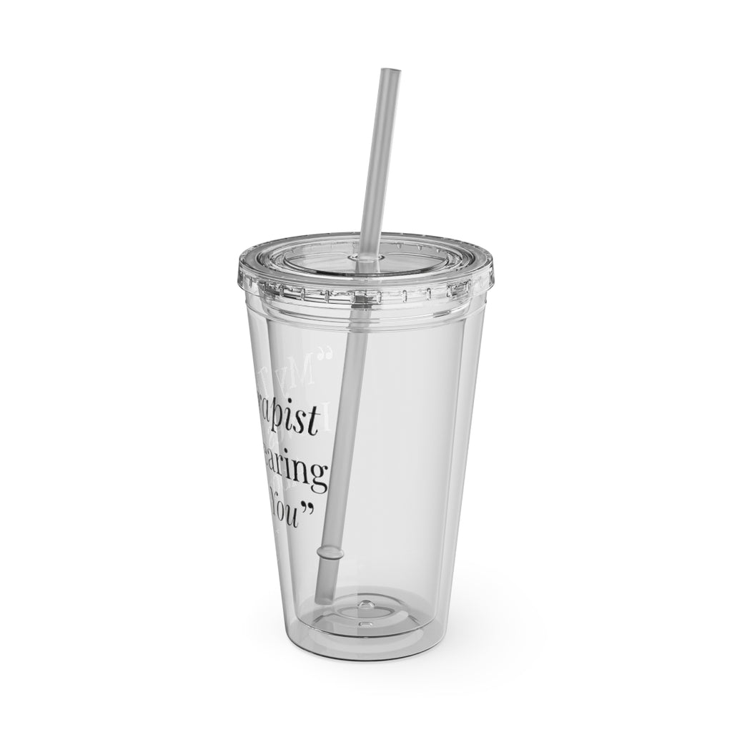 Clear Plastic Tumbler with Lid and Straw Cup