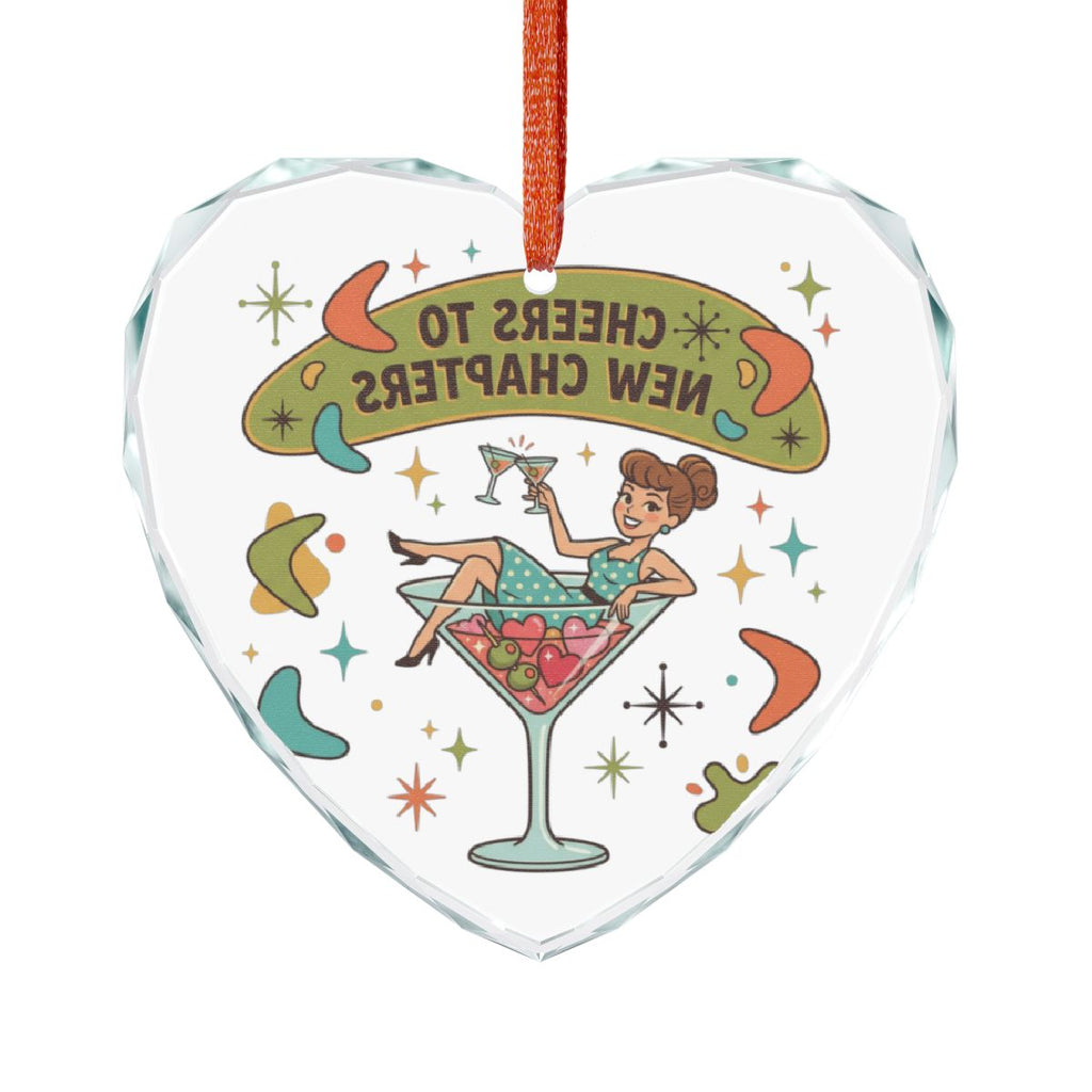 Cheers to New Chapters Heart Ornament