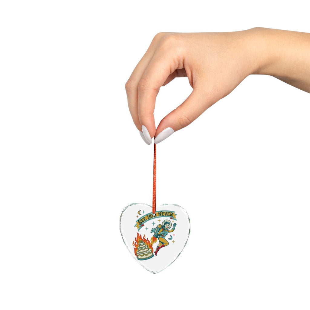 Heart Shaped Never Say Die Christmas Ornament