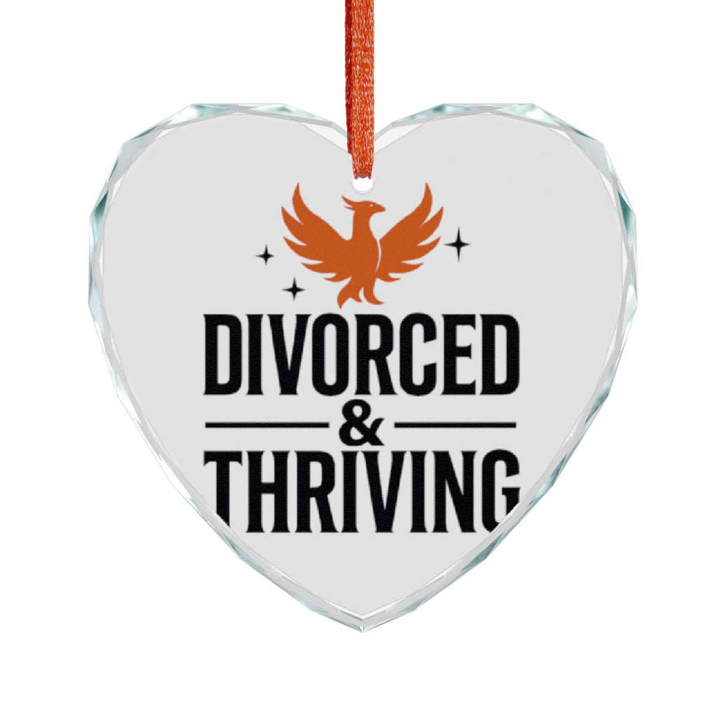 Divorced and Thriving Heart Shaped Hanging Decor