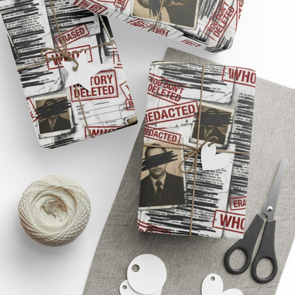 Mystery Redacted Design Gift Wrapping Paper Sheets