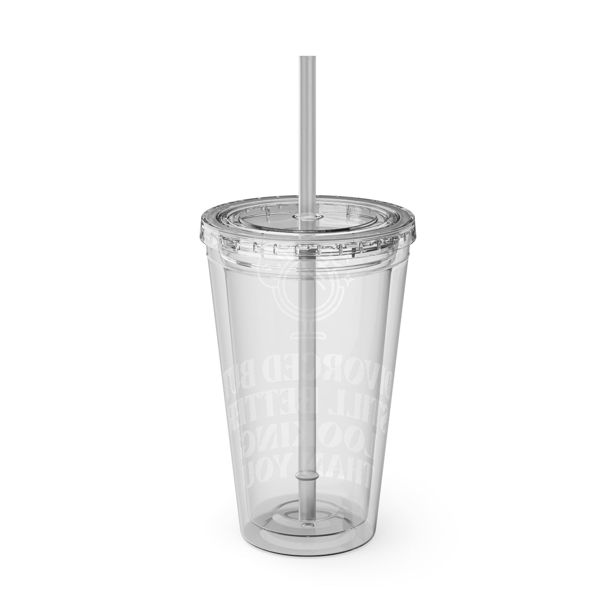 Modern Transparent Cup with Lid and Straw Tumbler