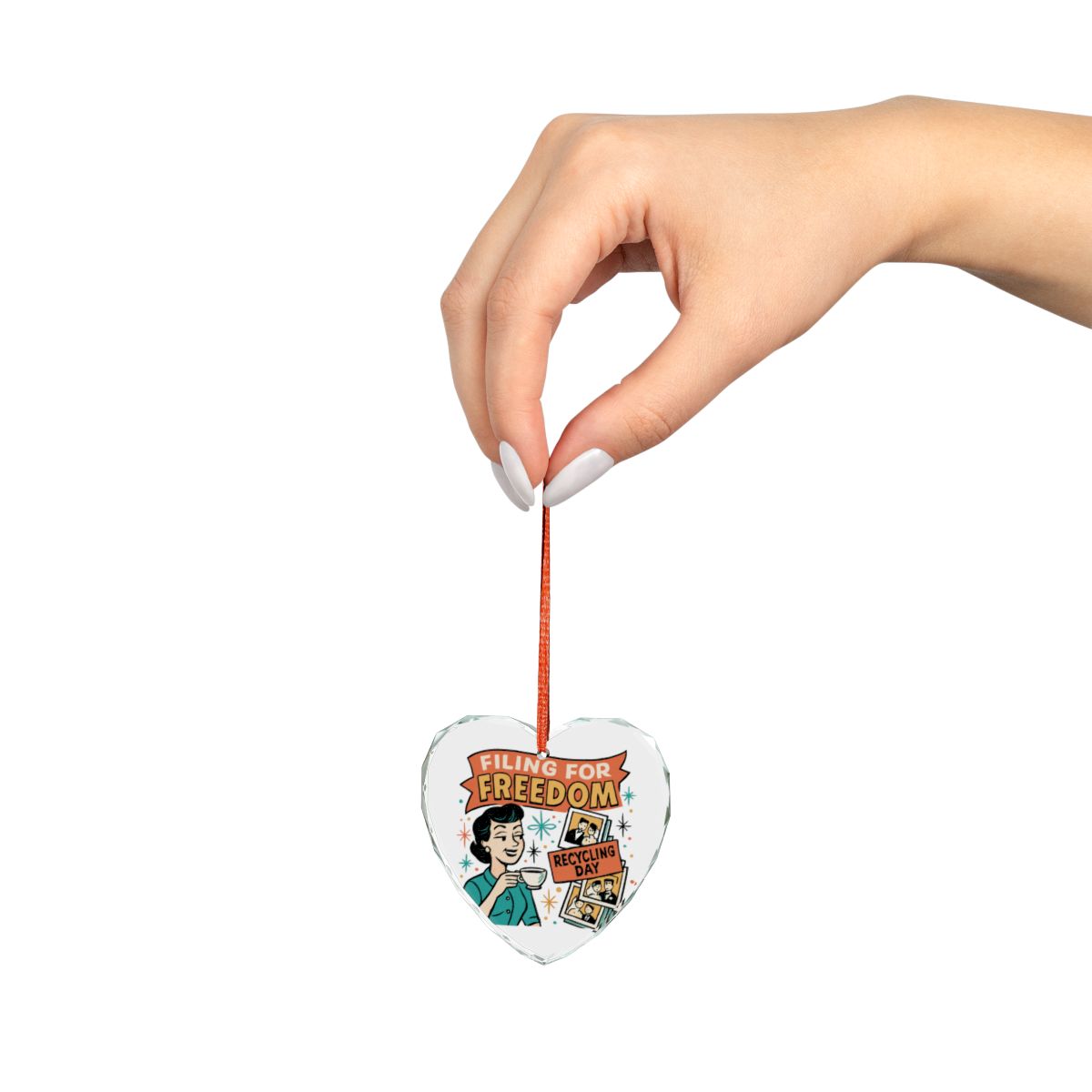 Filing For Freedom Heart Shaped Ornament For Decoration