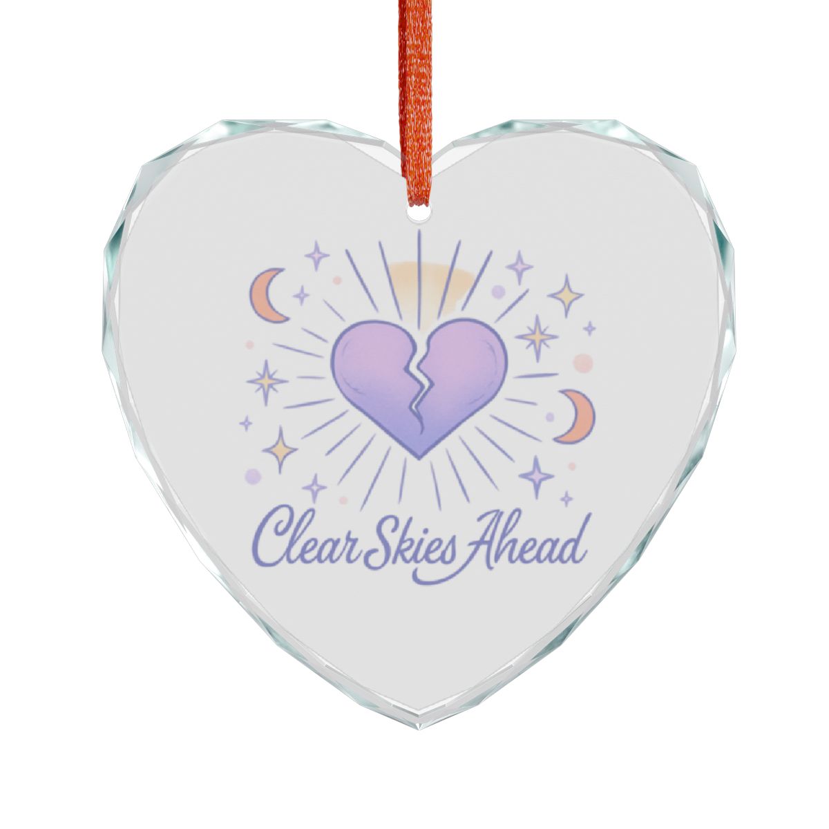 Clear Skies Ahead Heart Shaped Hanging Decor