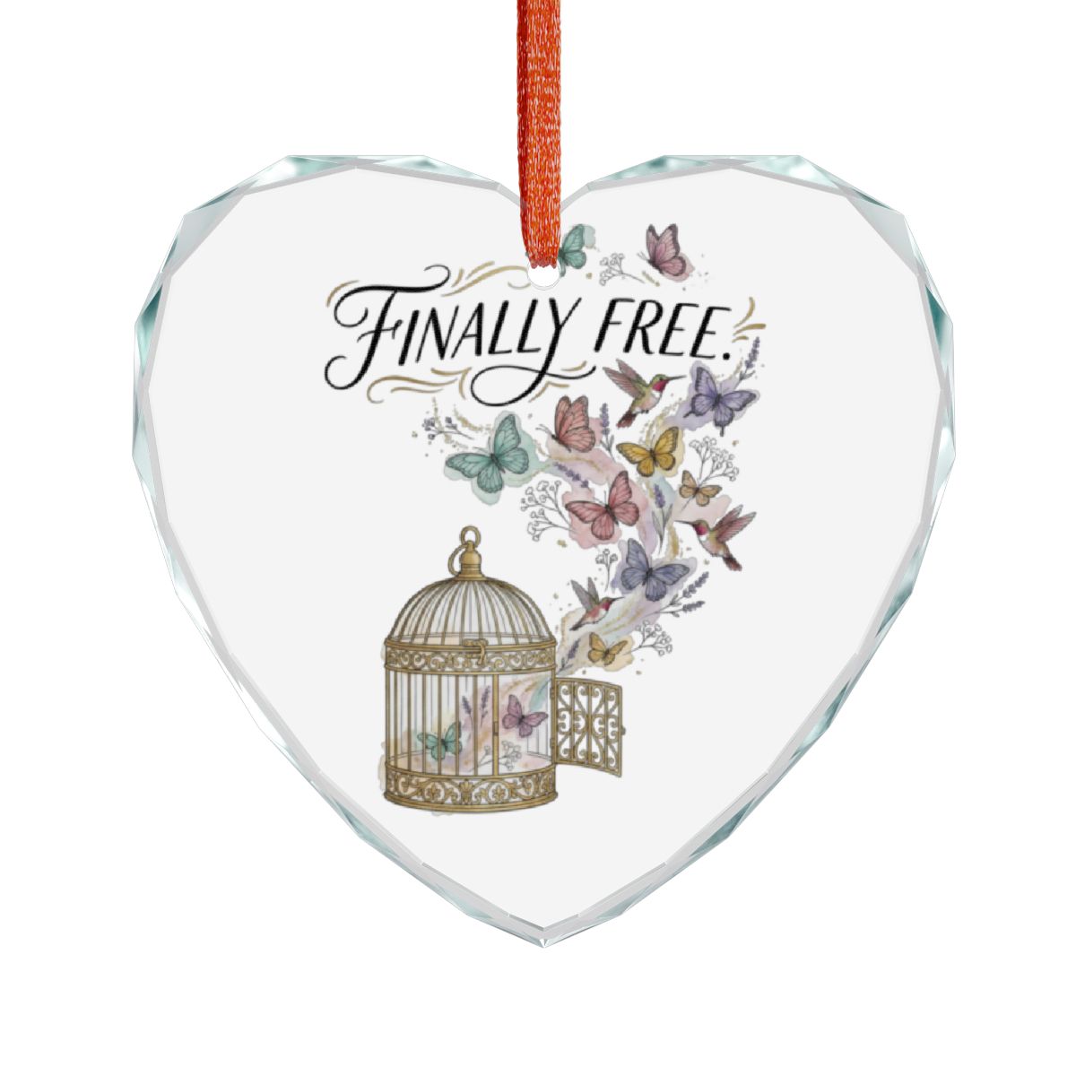 Finally Free Heart Shaped Hanging Decoration