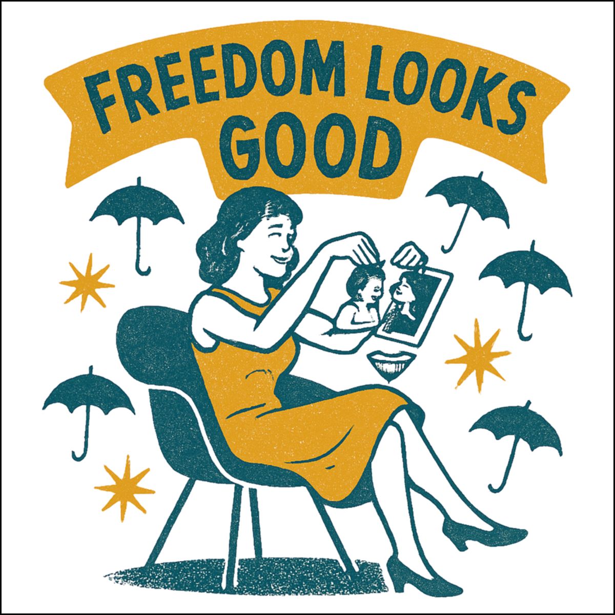 Freedom Looks Good Artistic Design Artwork Decor