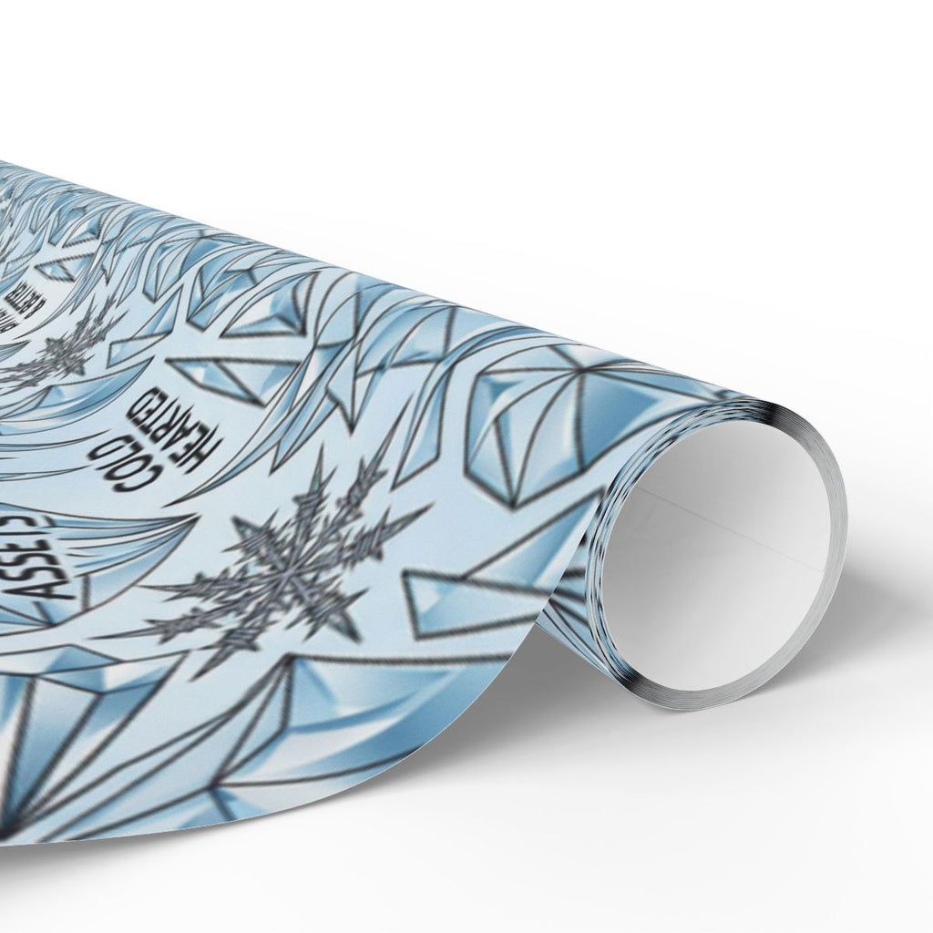 Festive Snowflakes Blue Wrapping Paper for Holiday Gifts