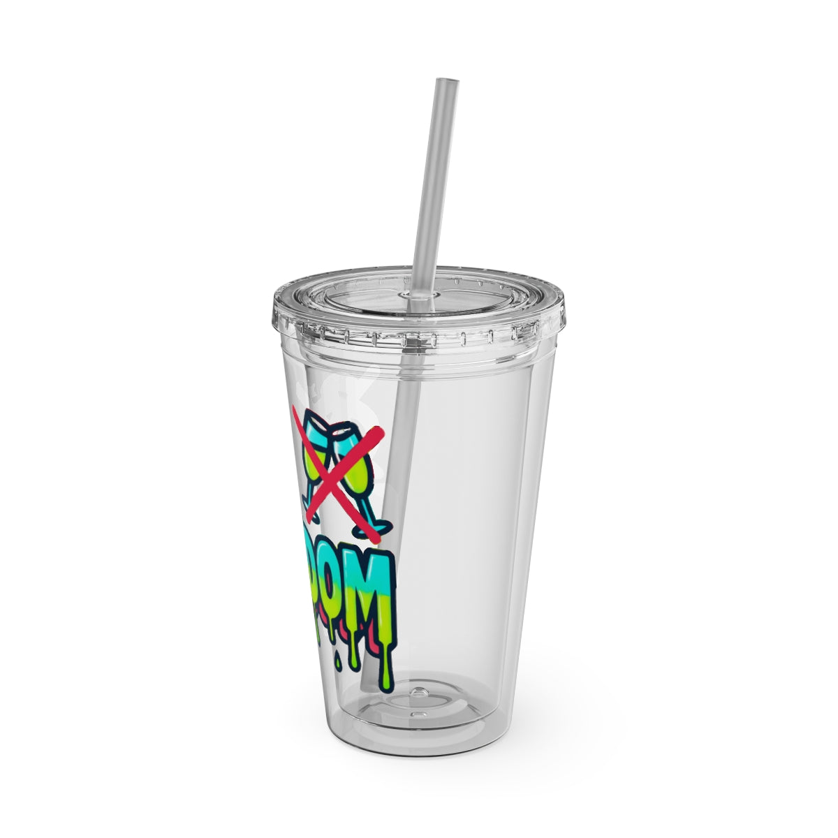 Boom Splash Graphic Clear Travel Tumbler