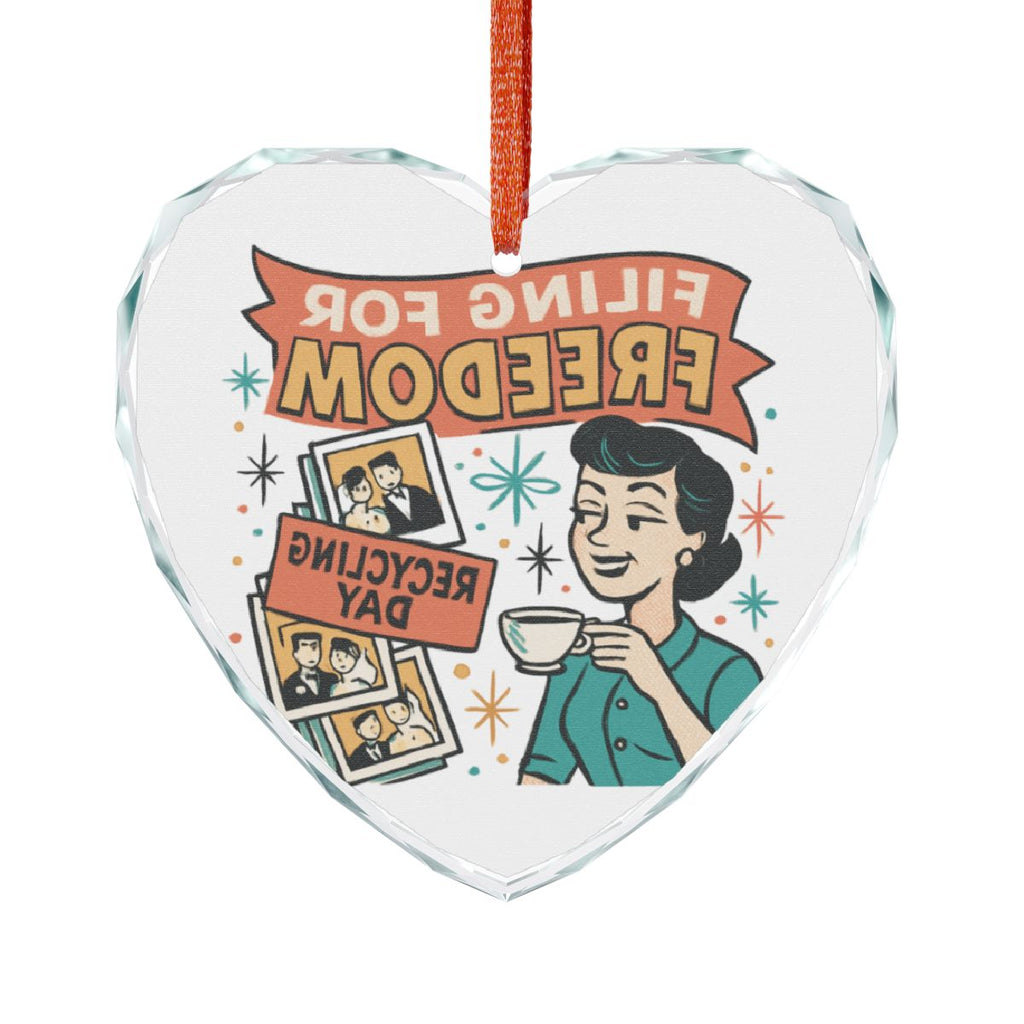 FUNNY FLYING FOR FREEDOM RECYCLING DAY ORNAMENT