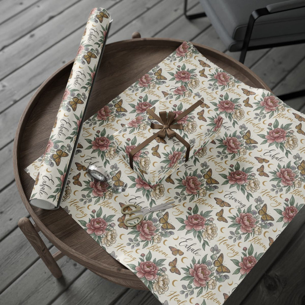 Elegant Vintage Floral Patterned Wrapping Paper Product