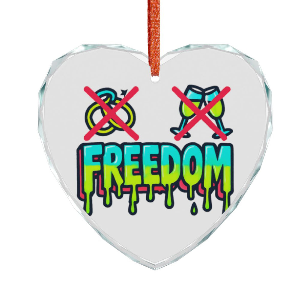 Stylish Colorful Heart-Shaped Freedom Ornament