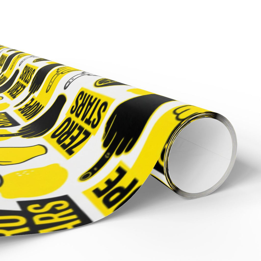 Eye-Catching Yellow and Black Graphic Wrapping Paper