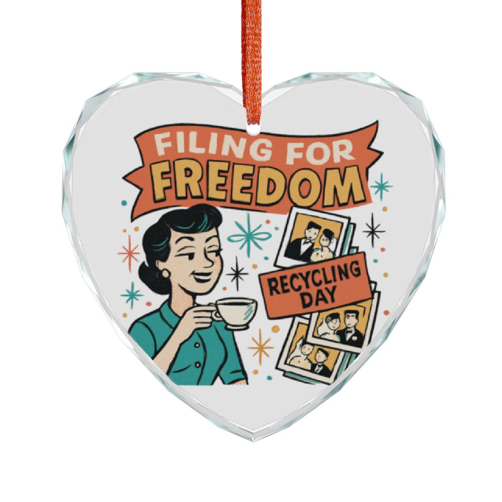 Filing for Freedom Recycling Day Heart Ornament
