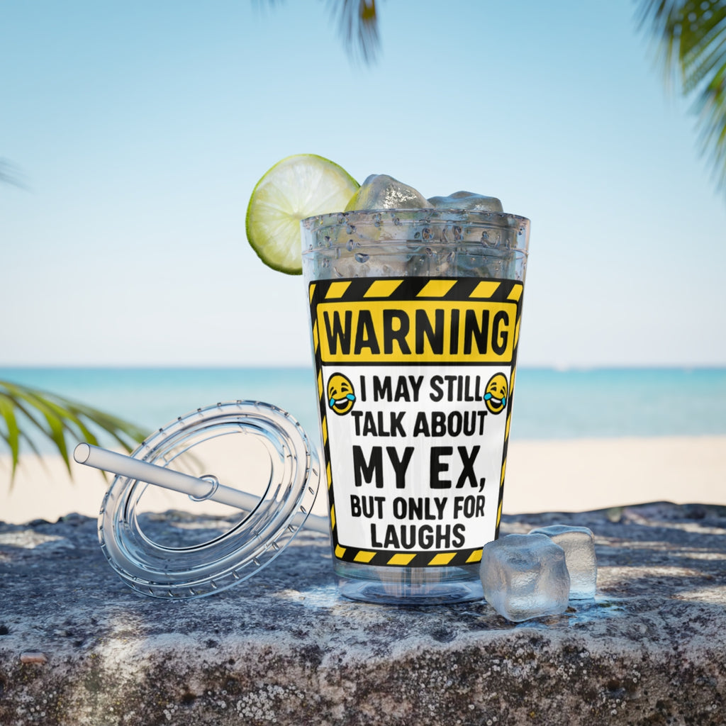 Funny Warning Tumbler With Lid Perfect For Laughs