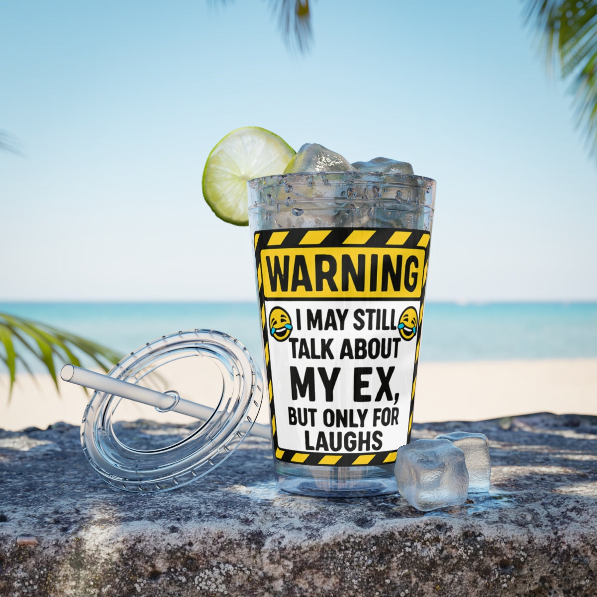 Funny Warning Tumbler With Lid Perfect For Laughs