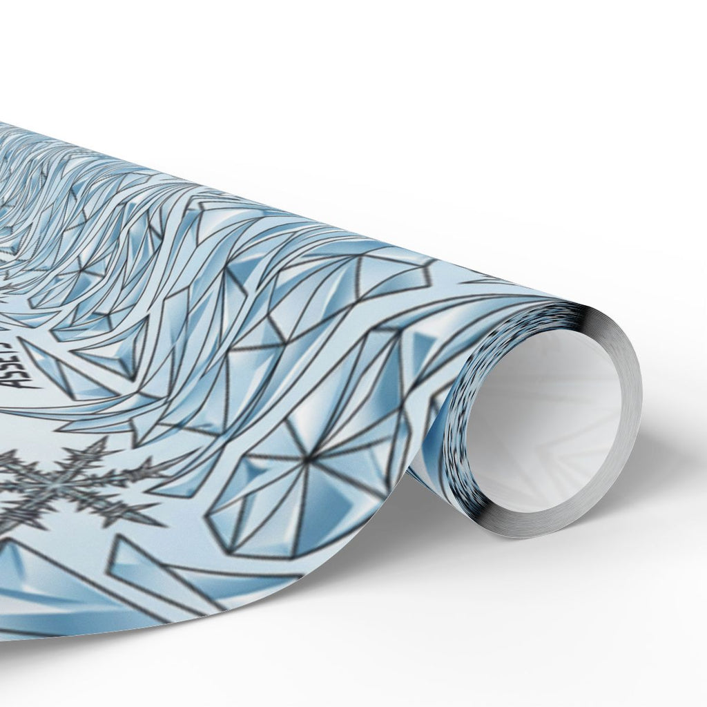 Elegant Blue Geometric Pattern Wrapping Paper