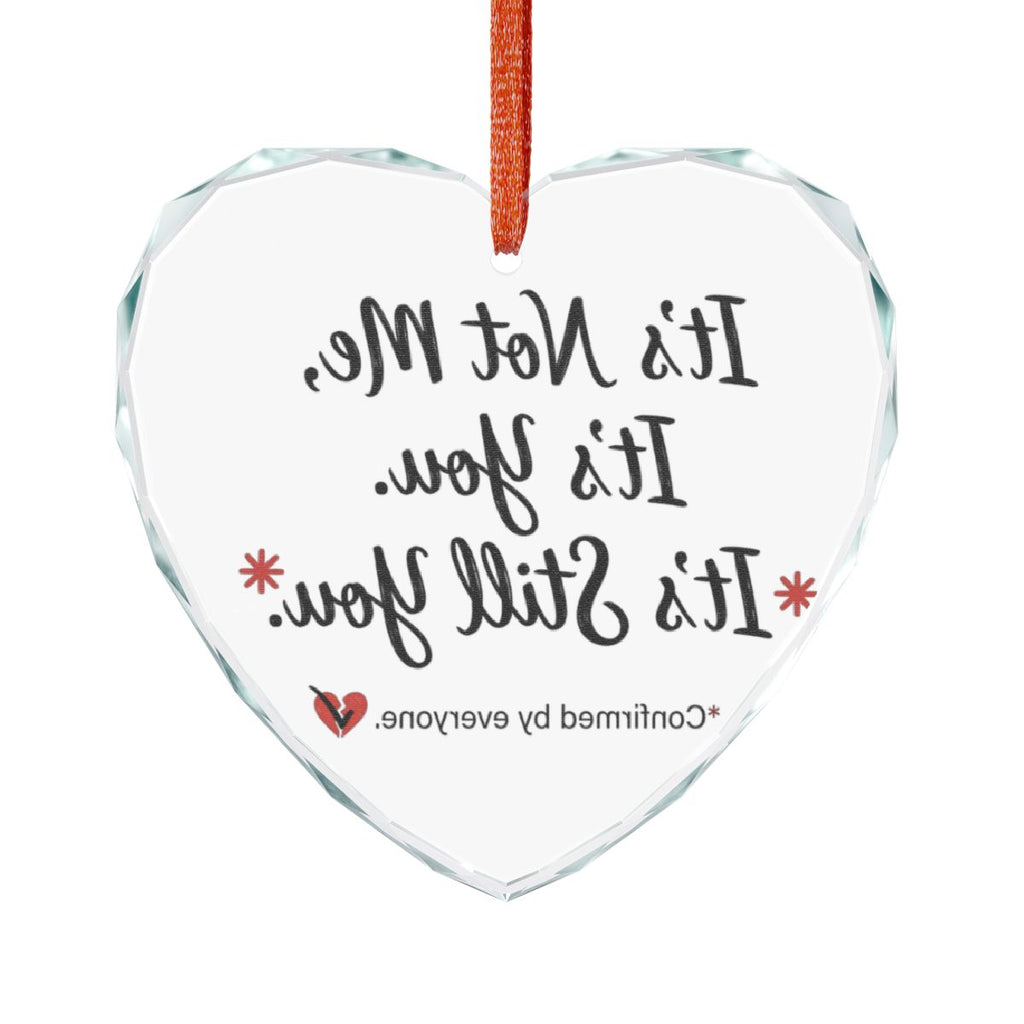 Heart-Shaped Crystal Ornament with Inspirational Message