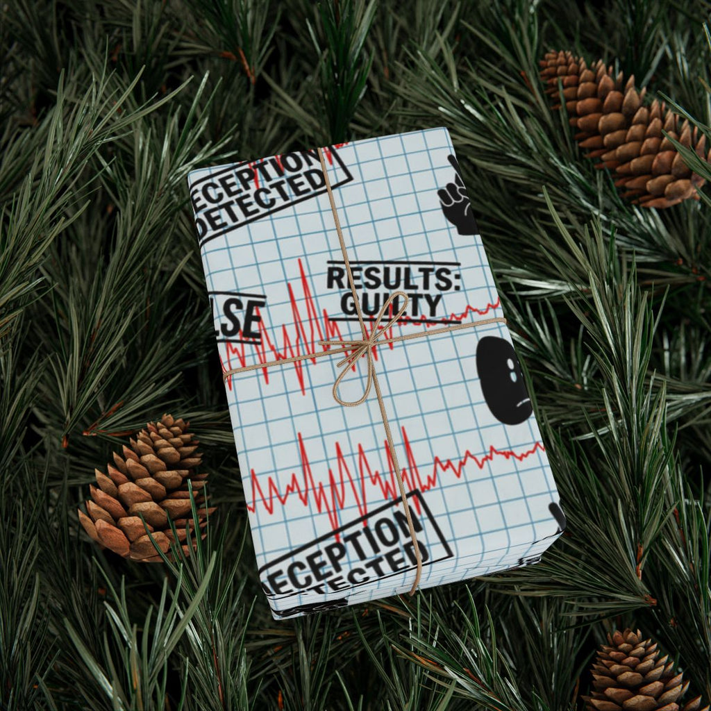Christmas Deception Detected Results Guilty wrapping paper