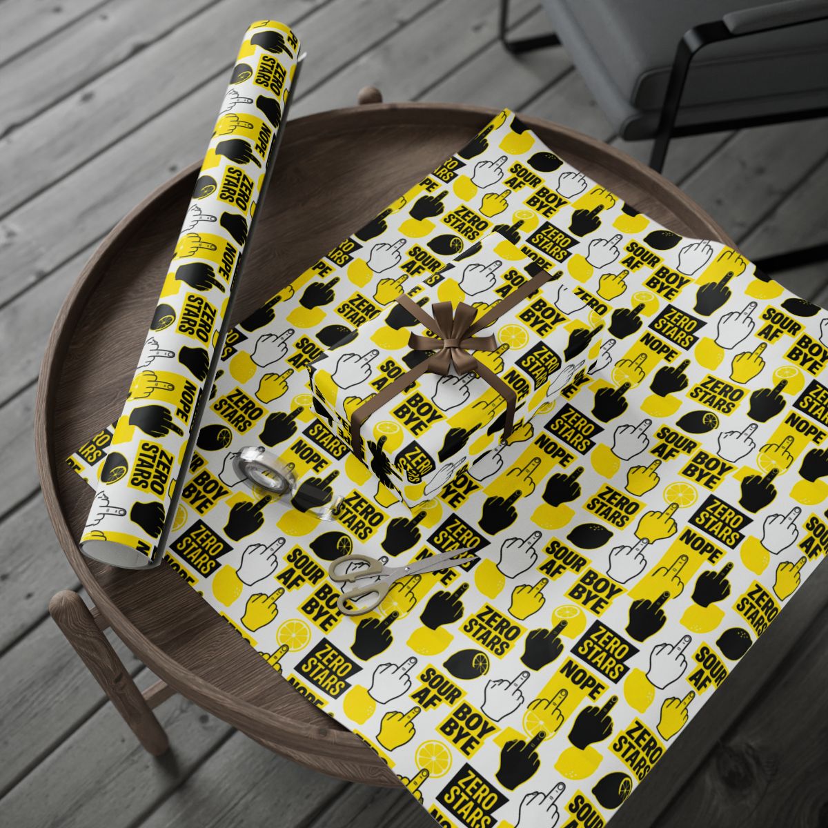 Humorous Wrapping Paper With Assorted Bold Designs